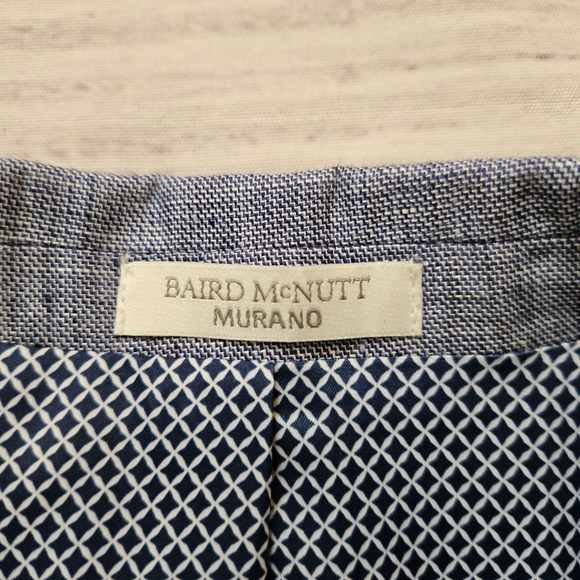 Baird & Mcnutt Murano Blue Linen Blazer Jacket Sports Coat Mens Large Slim Fit - Picture 2 of 8